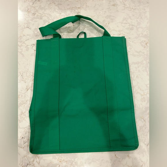 Solid Green LUCKY 💚 🦕 ECONOMICAL shopping bag reusable grocery tote foldable New - Picture 2 of 2